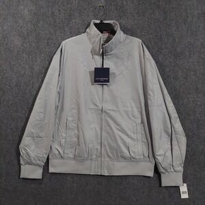 Weatherproof Regatta Jacket Mens XL Gray Windbreaker Water Repellent Nautical